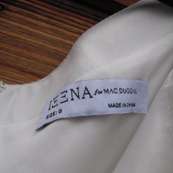 NWOT Mac Duggal One Shoulder White Satin Gown - Picture 13 of 13